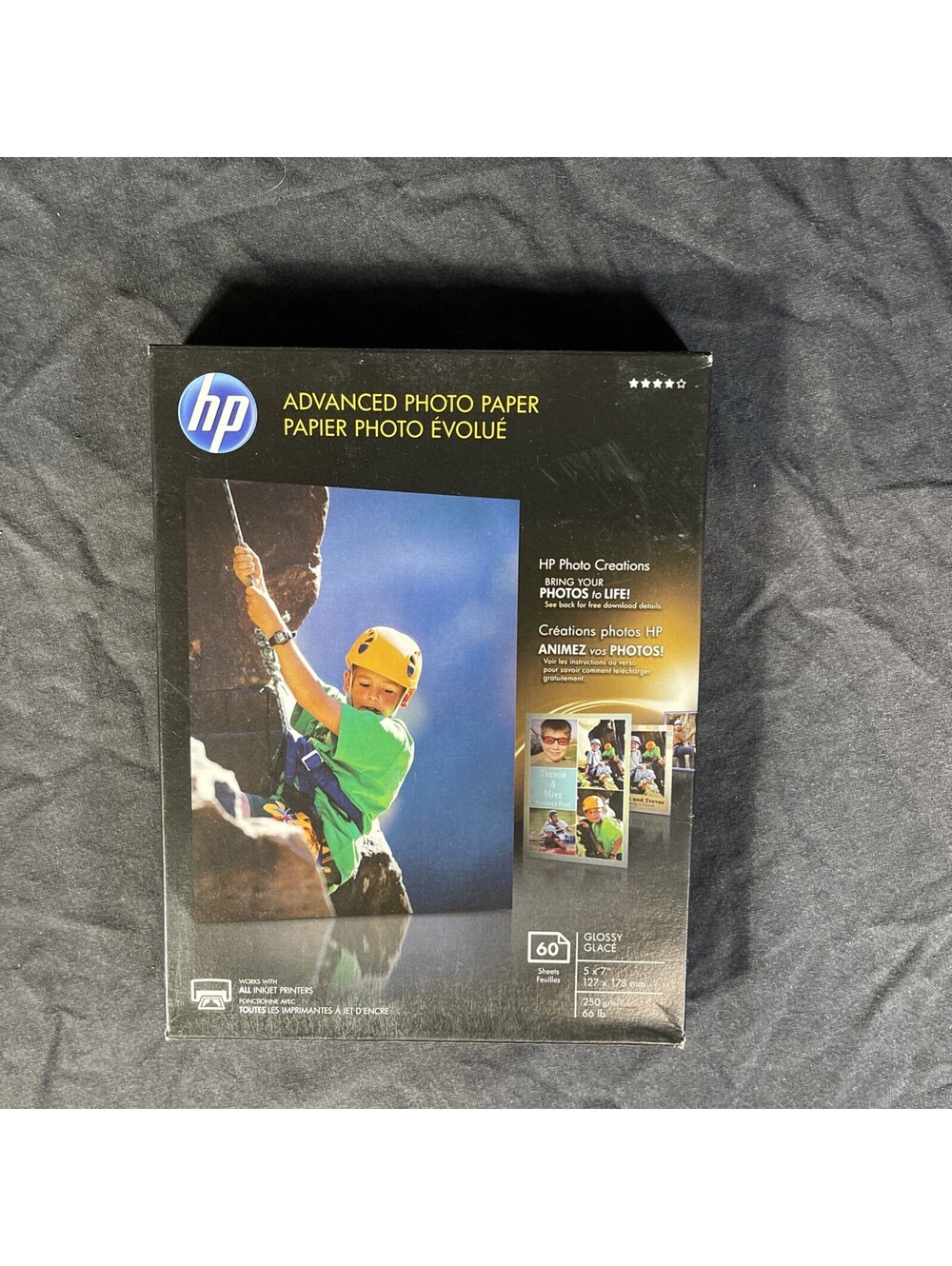HP Advanced Glossy Photo Paper 60 Sheets 5 x 7 Q8690A New Sealed